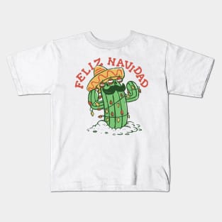 Mexican christmas shirt - Christmas holiday cactus Kids T-Shirt